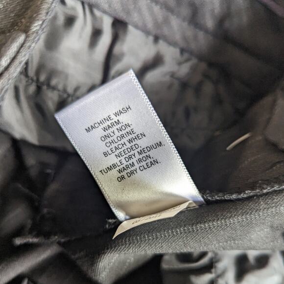 Banana Republic Factory Black Pinstripe High Waist Trouser Pants sz 2 - Picture 3 of 6